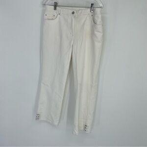NWT Ruby Rd. Patio Party White Capris Size 8